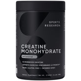 Sports Research Creatina Monohidrato, cucharada medidora para energía sostenida.