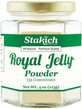 Stakich jalea real polvo en envase: energía natural para tu día.