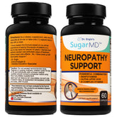 SugarMD Neuropatía: botella de 60 cápsulas para el soporte nervioso diario