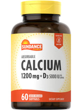 Sundance Calcio 1200 mg con D3 en botella, ingesta diaria práctica