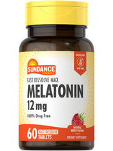 Sundance Melatonina tableta disolucion rapida sabor baya para la rutina nocturna.
