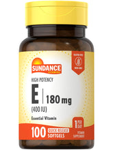Sundance Vitamina E 180 mg cápsulas: soporte diario para la piel y la salud general