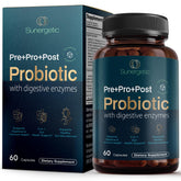 Sunergetic 4 en 1: cápsulas en botella para apoyo digestivo diario.