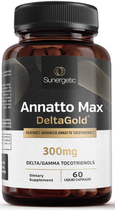 Sunergetic cápsulas tocotrienoles de 300 mg para bienestar general.