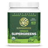 Sunwarrior Greens orgánicos: envase y etiqueta para confirmar origen y calidad en batidos.