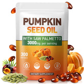 Cápsulas SUOOCH de aceite de calabaza en frasco, apoyo a la salud capilar potencial.