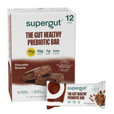 Supergut barras prebióticas chocolate brownie en envase, snack nutritivo para llevar