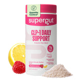 Supergut GLP-1: botella de frambuesa limón con fibra diaria