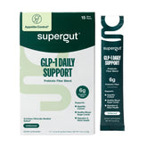 Supergut GLP1 Daily Support en polvo en frasco muestra textura suave y digestión equilibrada