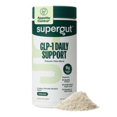 Frasco de Supergut GLP1 Diario para apoyar la salud intestinal con fibra prebiótica.