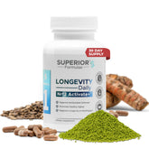 Frasco de Superior Formulas NRF2 Activator con cápsulas para apoyo antioxidante diario.