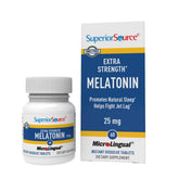 Superior Source Melatonina: tabletas microlinguales para un sueño suave.