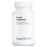 Supersmart Ferula Asafoetida cápsulas: frasco de 60 unidades para uso vegetariano diario.