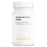 Supersmart cápsulas húmico-fulvico: fuente mineral diaria sin gluten ni OGM.