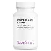 Supersmart Magnolia Bark: cápsulas en frasco para apoyo al bienestar diario.