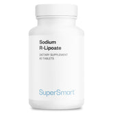 Supersmart Sodio R-Lipoato: botella con tabletas, apoyo antioxidante diario.