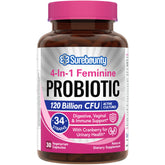 Surebounty Probiotics para Mujeres: botella con cápsulas para salud digestiva diaria.