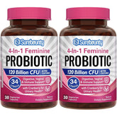 Surebounty Probiotics para Mujeres: cápsula frente, soporte digestivo diario.
