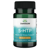 Swanson 5-HTP cápsulas, frasco, posible apoyo al bienestar emocional