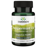 Swanson Aceite de Menta en cápsulas, apoyo digestivo suave.