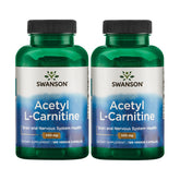 Swanson Acetil-L-Carnitina, cápsula 500 mg en botella, apoyo potencial al cerebro y músculos.