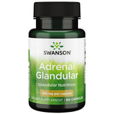 Swanson Glándulas Suprarrenales 350 mg, botella para dosificación diaria cómoda.
