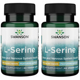 Swanson Ajipure L-Serina, botella de 500 mg para apoyo diario de la función cerebral