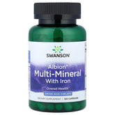 Swanson Albion Multimin con hierro en botella para nutrición diaria equilibrada.