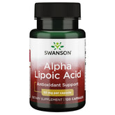 Swanson Ácido Alfa-Lipoico 50 mg, cápsulas para apoyo energético celular.