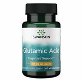 Swanson amino acido glutamico 500mg, botella, uso diario recomendado