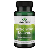 Swanson Artichoke Leaves botella: apoyo digestivo suave para comidas