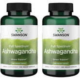 Swanson Ashwagandha Powder Botella: apoyo diario al estrés y energía suave.