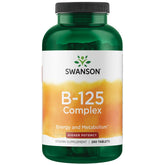 Swanson B-125 Complex: botella de tabletas para apoyo diario de energía.