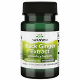 Swanson Black Ginger Extract: botella para apoyo diario de energía moderada