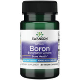 Swanson Boroganic Glicina: botella muestra la dosis para apoyar articulaciones y huesos.