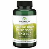 Swanson Agaricus Blazei, botella de cápsulas, apoyo inmunitario diario.