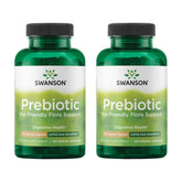 Swanson botella de cápsulas de fibra prebiótica NutraFlora FOS, apoyo digestivo.