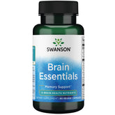 Swanson Brain Essentials, botella frontal, posible apoyo para claridad mental diaria