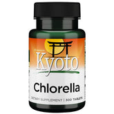 Swanson Chlorella tabletas en frasco frontal, apoyo a la energía diaria.