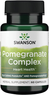 Swanson Complejo Granada cápsulas, visión de cápsulas para apoyo antioxidante diario.