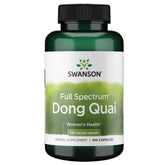 Bote de Swanson Dong Quai 530 mg con cápsulas para uso diario.