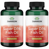 Swanson DPA aceite de pescado en frasco, enfoque en envase para uso diario