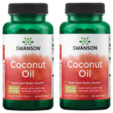 Swanson EFAs Aceite de Coco Orgánico, frasco frontal para bienestar diario.