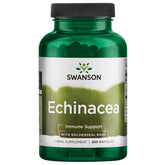 Swanson Equinácea con raíz Goldenseal, botella de cápsulas para apoyo de defensas
