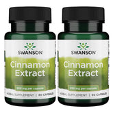 Swanson Extracto de canela en cápsulas, paquete doble, posible apoyo al metabolismo.