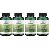 Botella de Swanson con extracto de hoja de olivo en cápsulas de 500 mg.