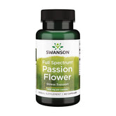 Swanson Flor de la Pasión cápsulas frente: favorece descanso natural y relajación