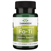 Swanson Fo-Ti 500 mg frasco con cápsulas, posible apoyo al bienestar diario