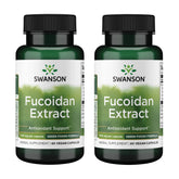 Swanson Fucoidan Extract frente del envase, apoyo potencial a la defensa inmunitaria.