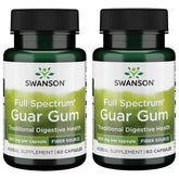 Swanson goma guar espectro completo en cápsulas de 400 mg para fibra diaria.